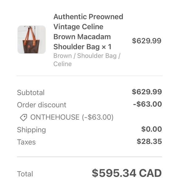 [VINTAGE] CELINE MACADAM TOTE BAG - Picture 8 of 9